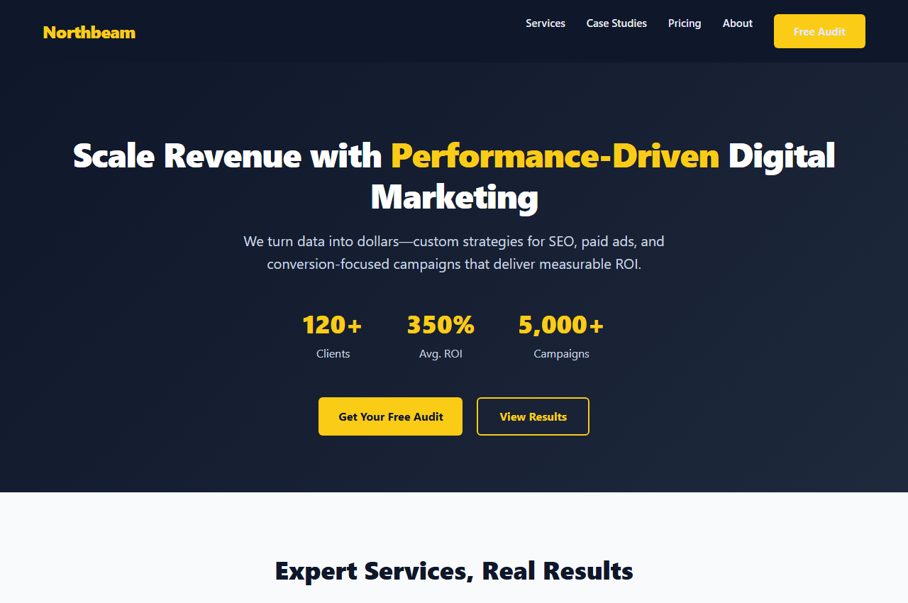 Northbeam - Marketing Agency Template preview