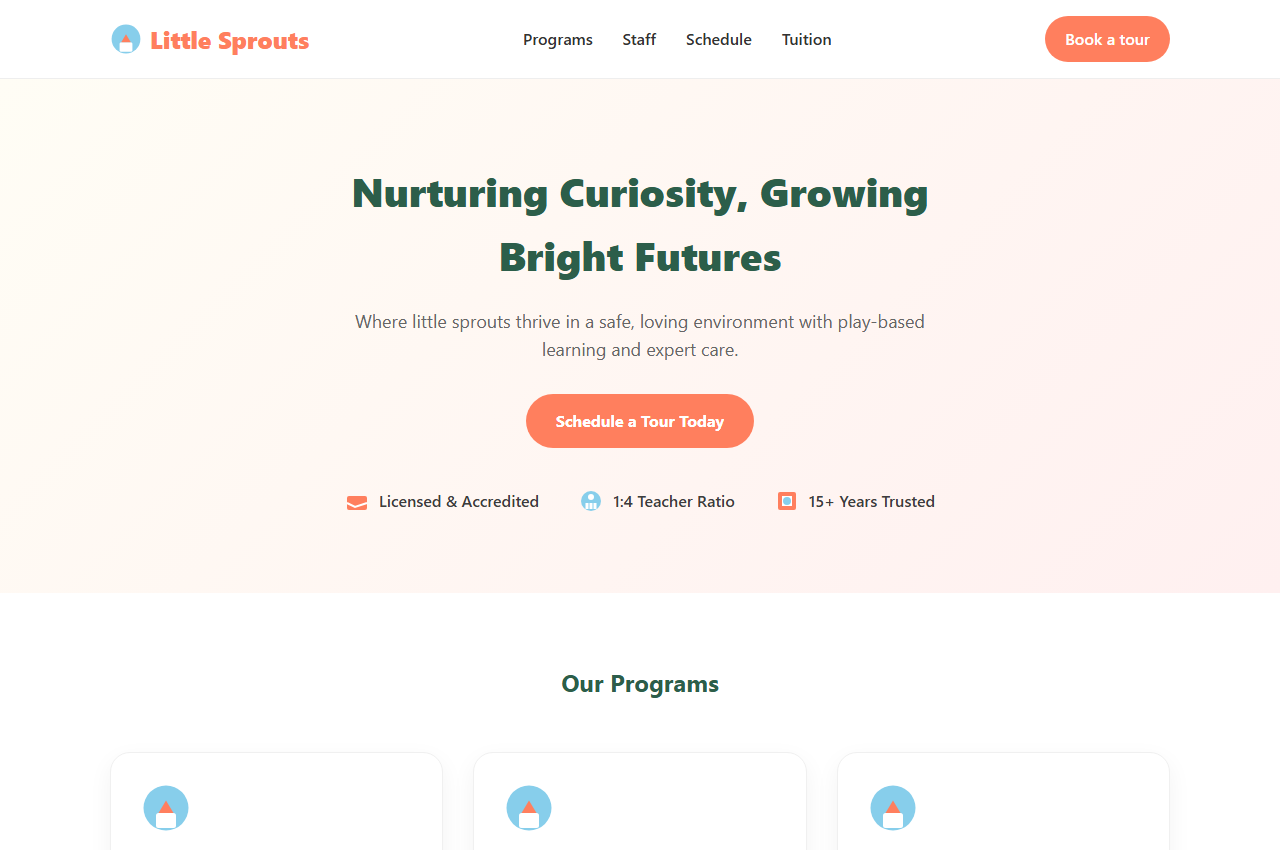 Little Sprouts - Daycare Template preview