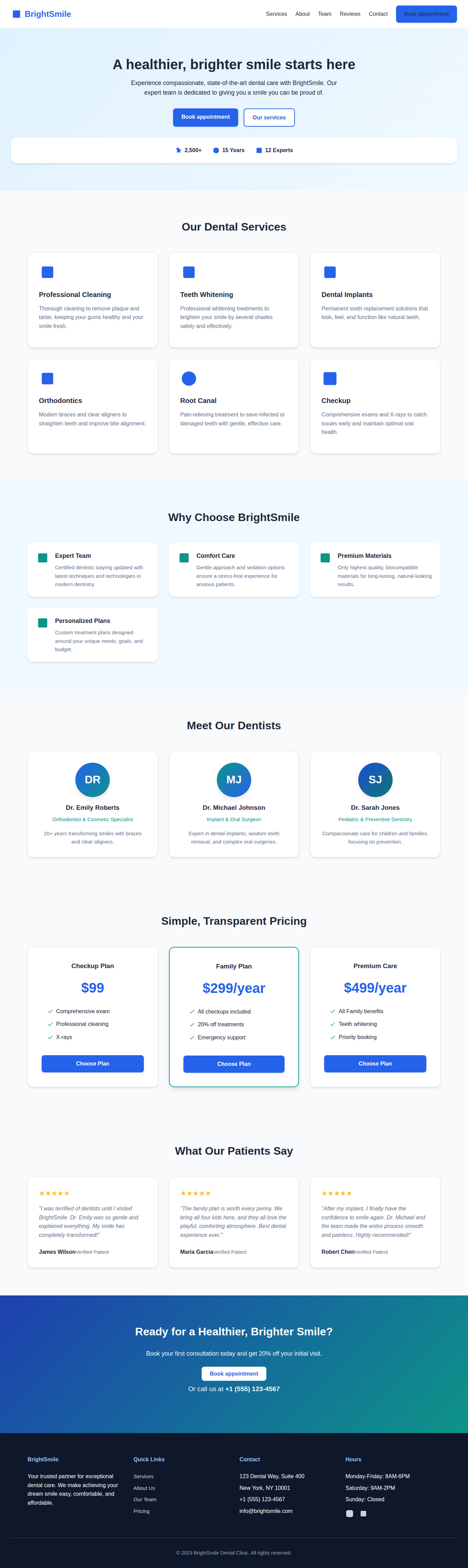 BrightSmile Dental Template
