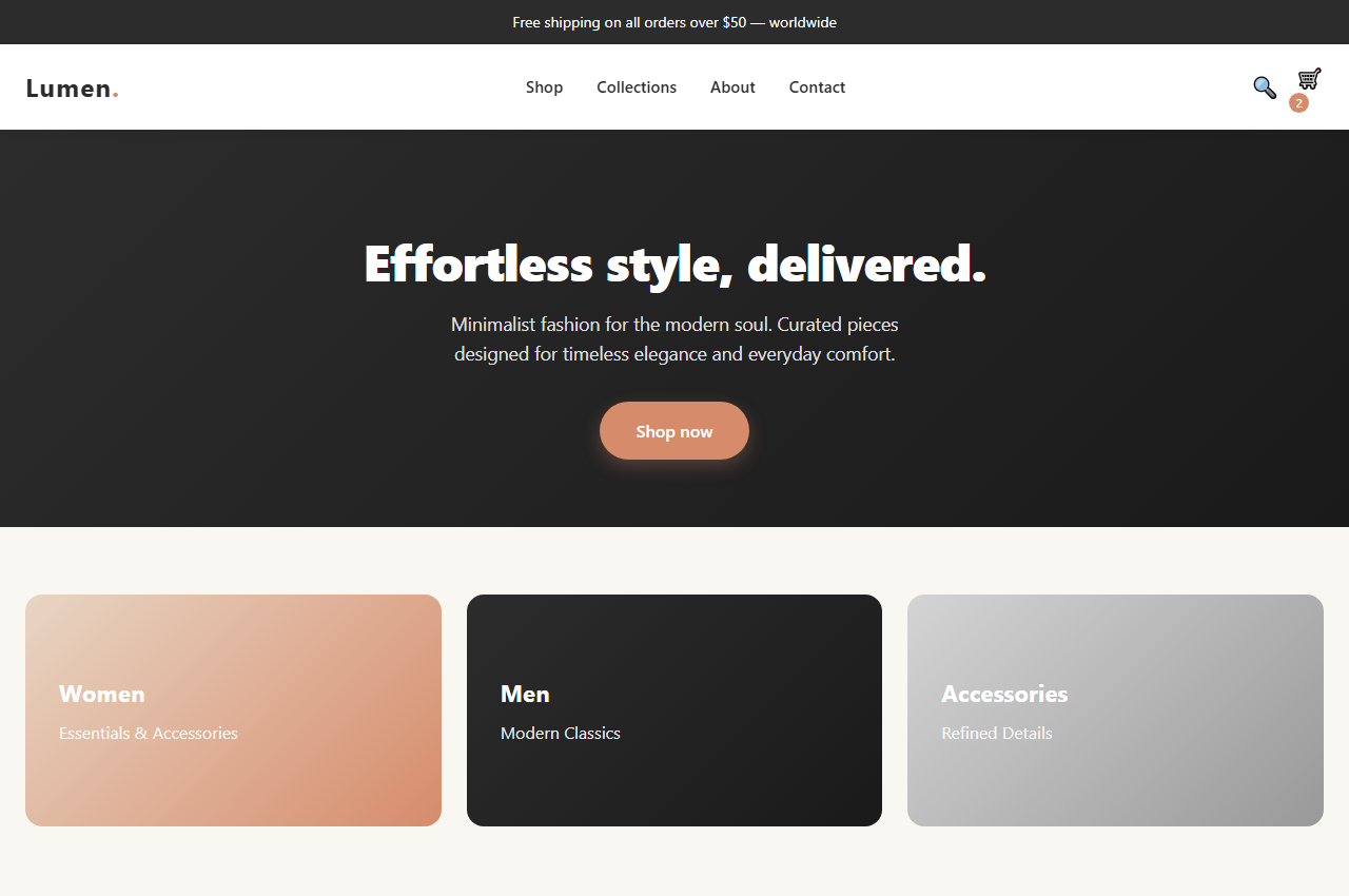 Lumen - Fashion Store Template preview