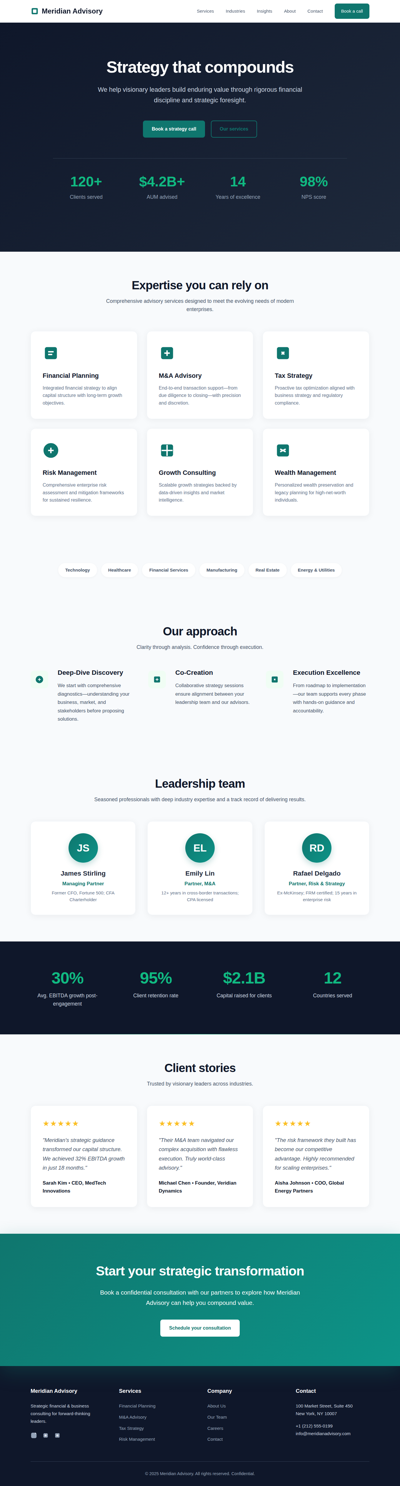 Meridian Advisory Consulting Template