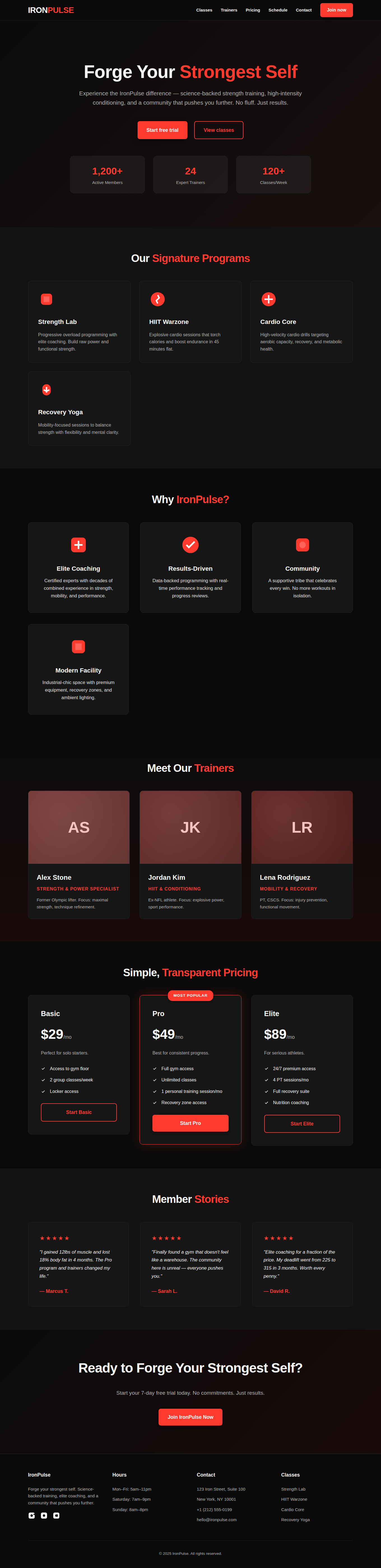IronPulse Gym Template