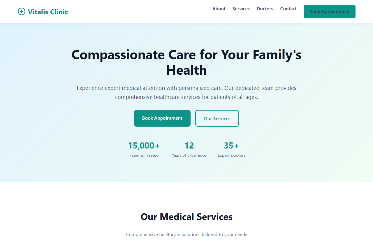 Vitalis Clinic - Healthcare Template preview
