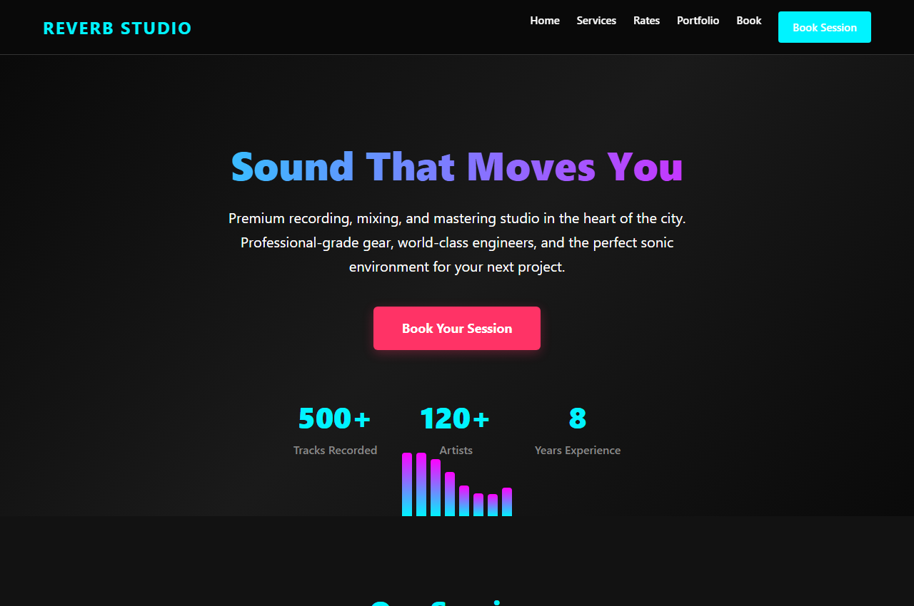 Reverb Studio - Recording Studio Template preview