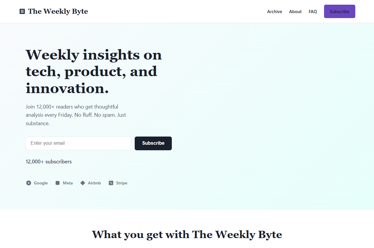 The Weekly Byte - Newsletter Template preview