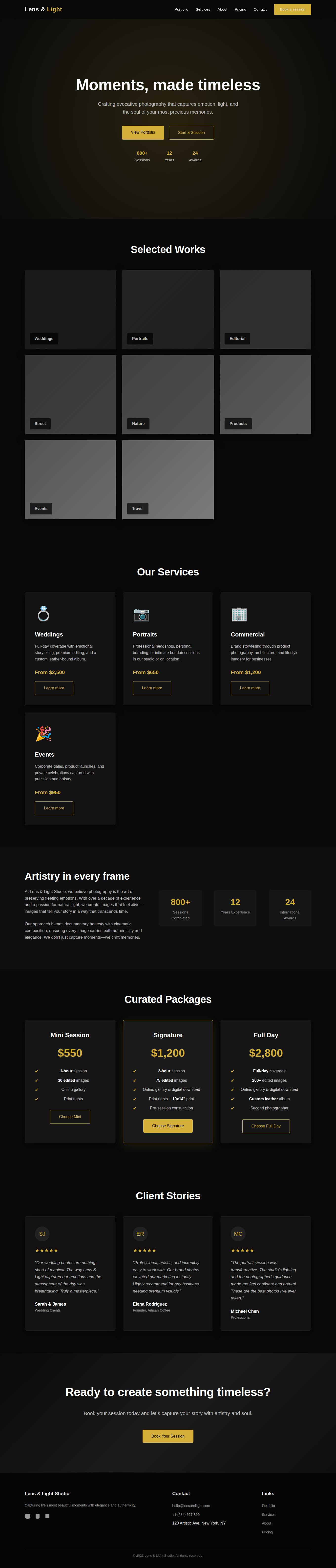 Lens & Light Photography Template