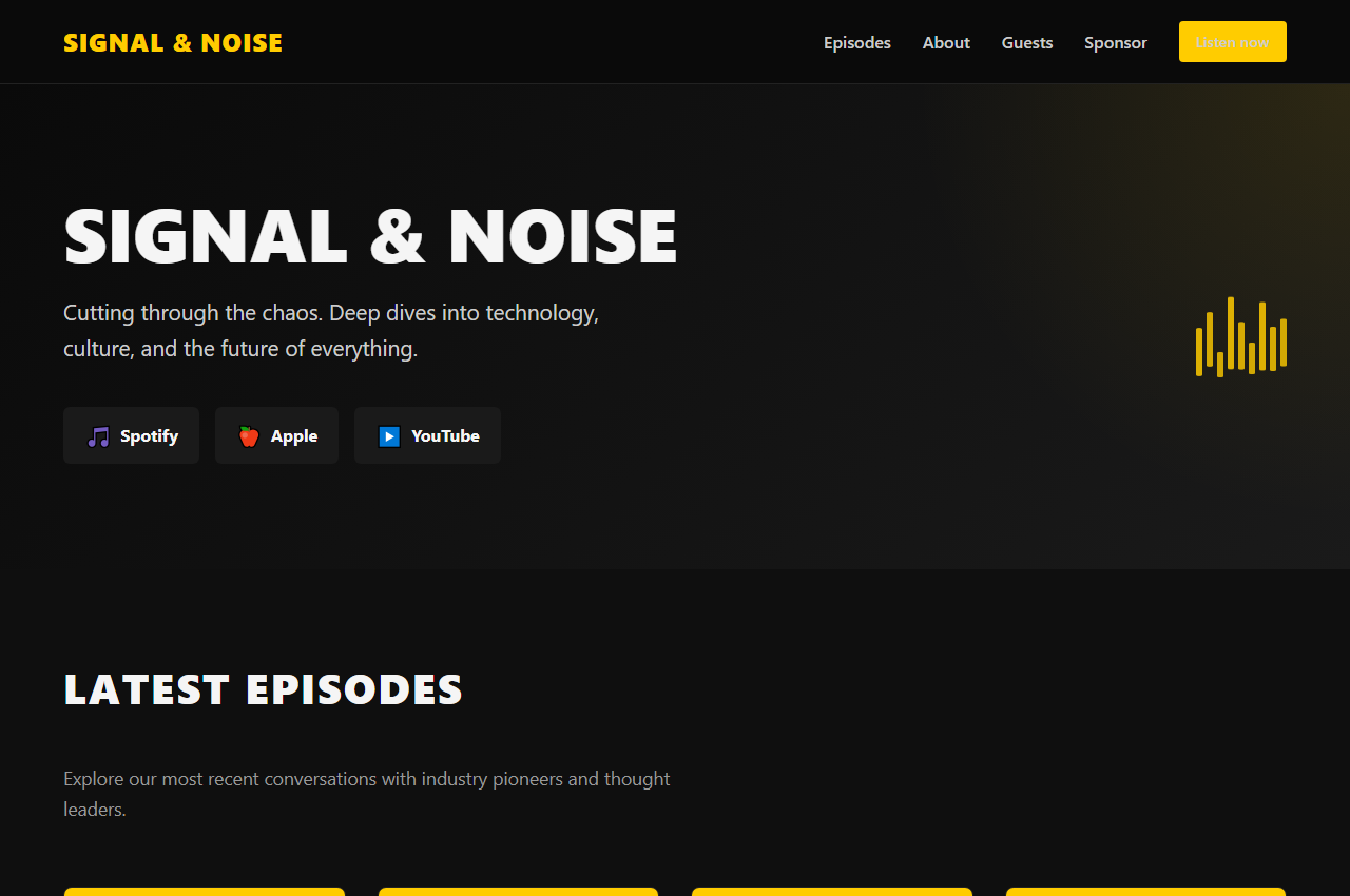 Signal & Noise - Podcast Template preview