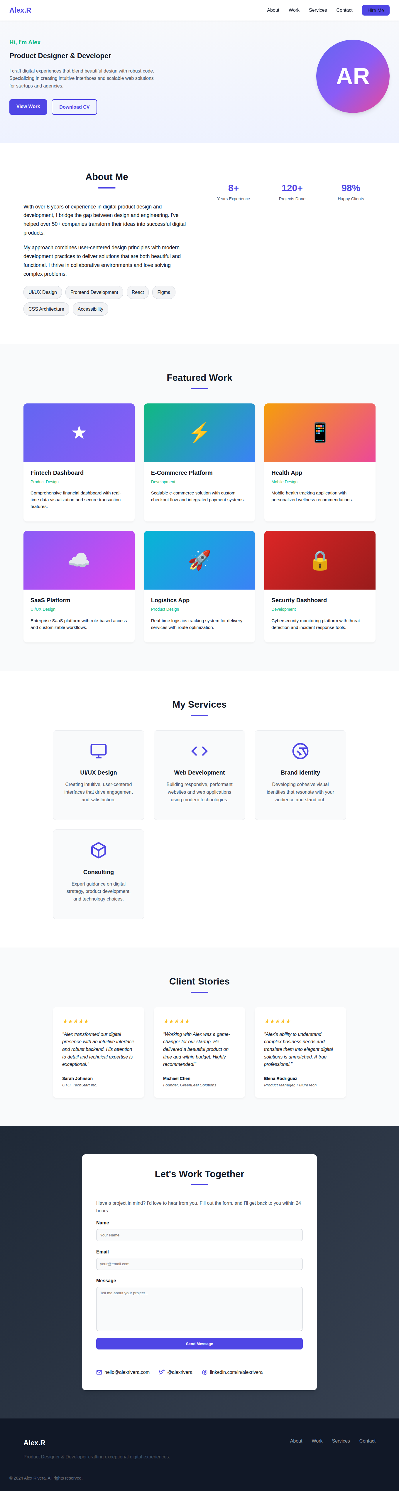 Alex Portfolio Template
