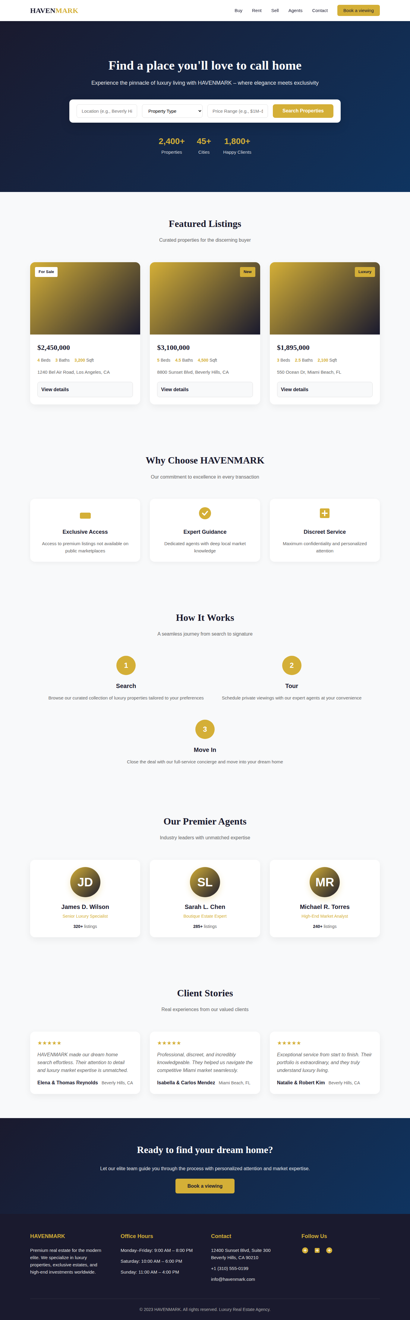 HAVENMARK Real Estate Template