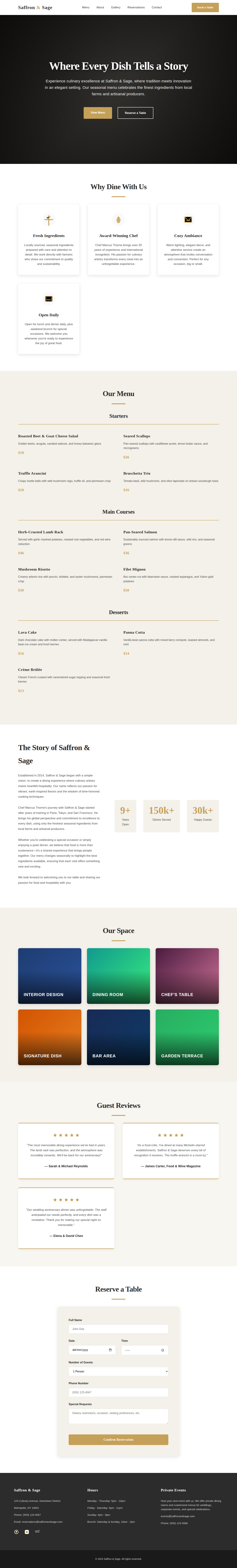 Saffron & Sage Restaurant Template