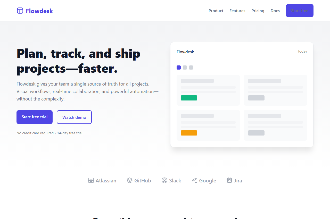 Flowdesk - B2B SaaS Template preview