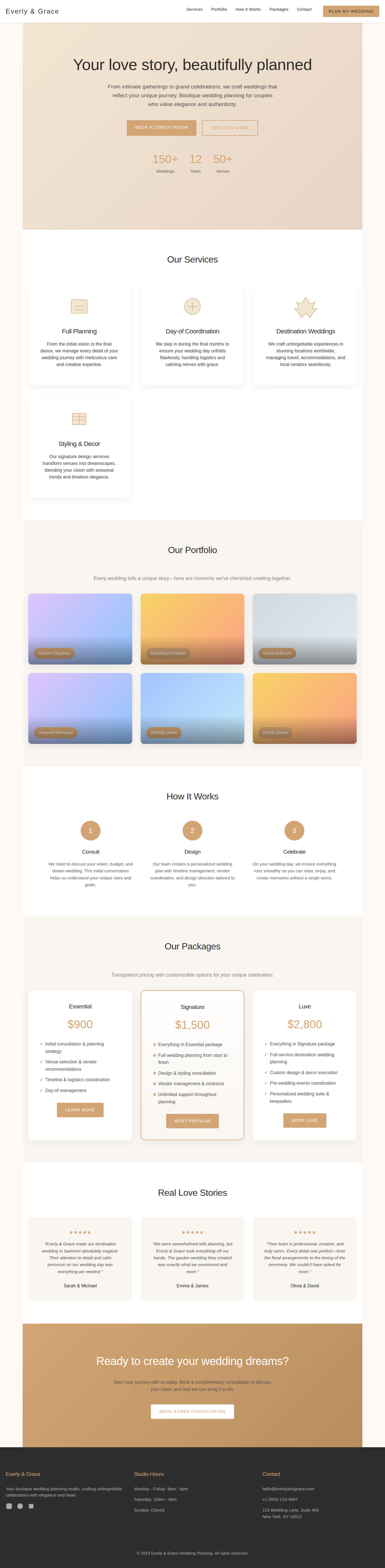 Everly & Grace Wedding Planner Template